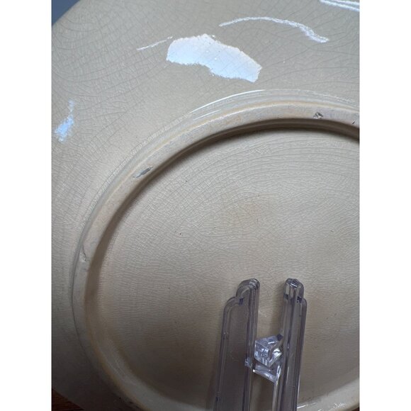 VINTAGE HALLMARK MITFORD MAX SNOWMAN Apples Christmas HOLIDAY CERAMIC PLATE - Picture 4 of 5